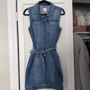 GUESS Denim Button-Down Mini Dress